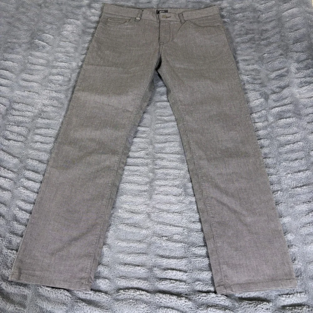 BOSS Hugo Boss Mens Gray Textured 5-Pocket Casual Pants Straight Leg 32/30 AQ532